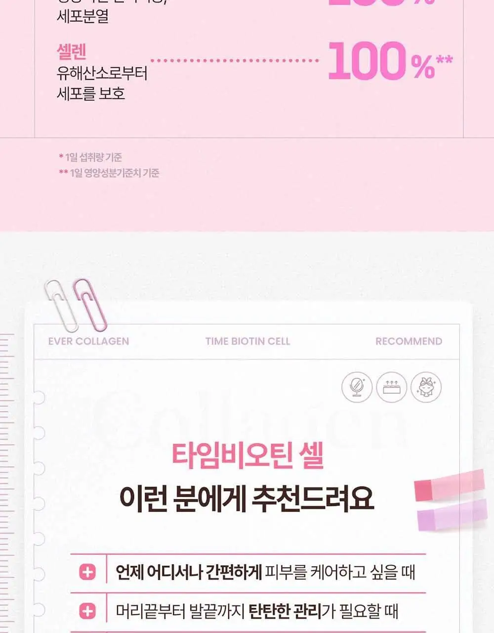 [OY단독] 에버콜라겐 타임 비오틴 셀 30포 (+3포 증정기획) (33일분) 상세페이지 7